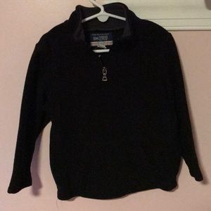 Toddler black half zip fleece